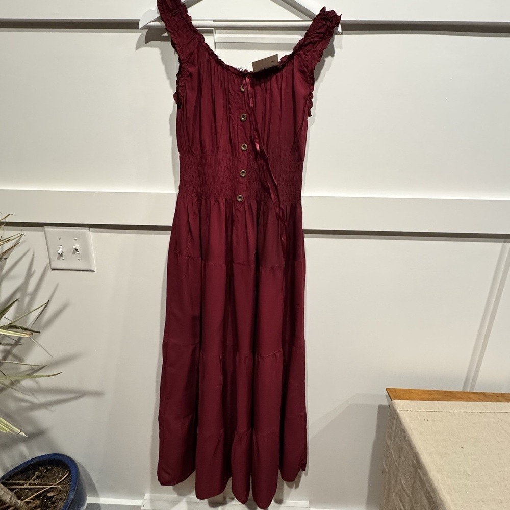 New W Tags Burgundy Dress